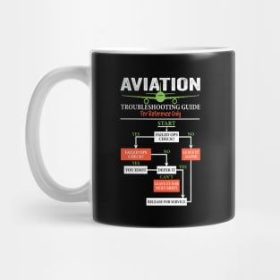 Airplane Pilot, Funny Pilot & Aviation Troubleshooting Guide Mug